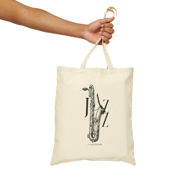 Jazz Saxophone Canvas Tote Bag