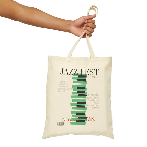 Jazz Fest Cover Canvas Tote Bag