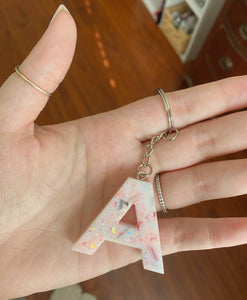 Glitter Letter Keychains