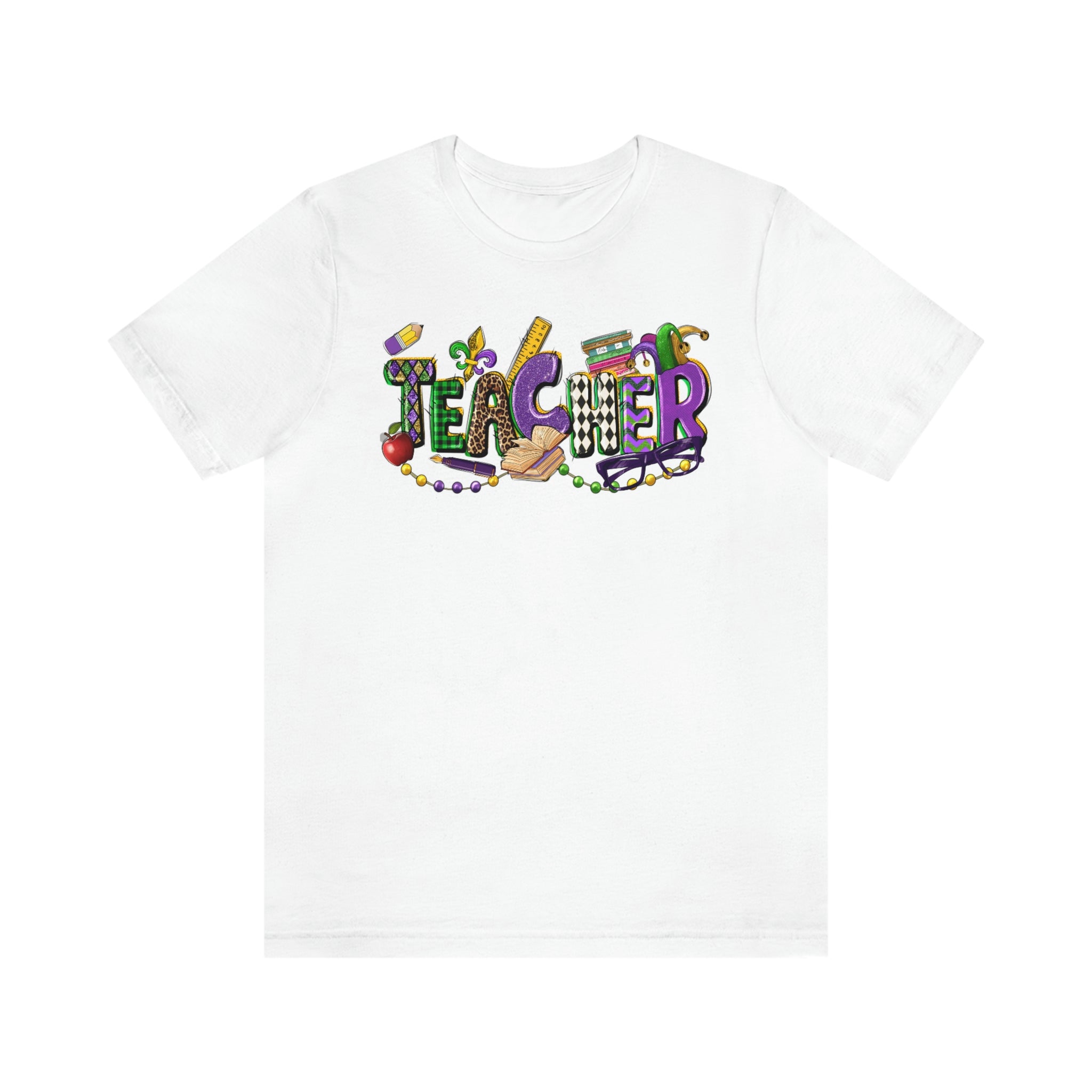 Mardi Gras Teacher Tee