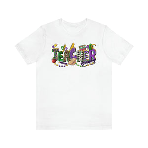 Mardi Gras Teacher Tee