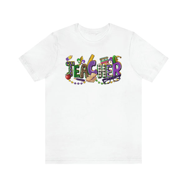 Mardi Gras Teacher Tee