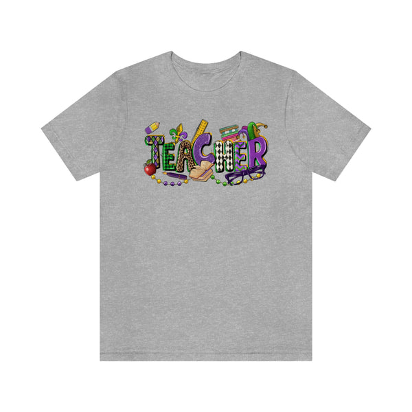 Mardi Gras Teacher Tee