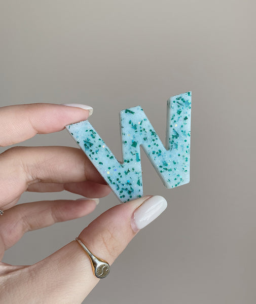 Glitter Letter Keychains