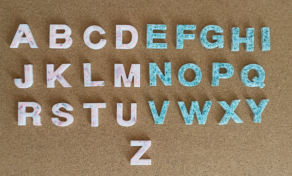 Glitter Letter Keychains