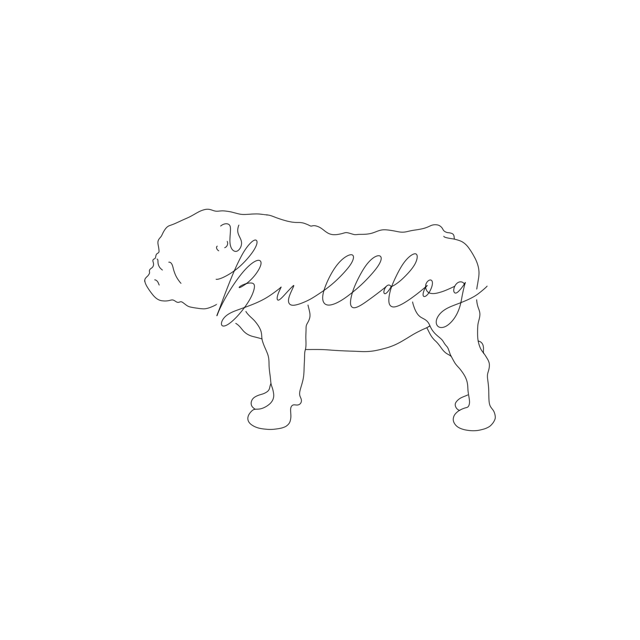 Minimalist Dog Outline | Digital and Print