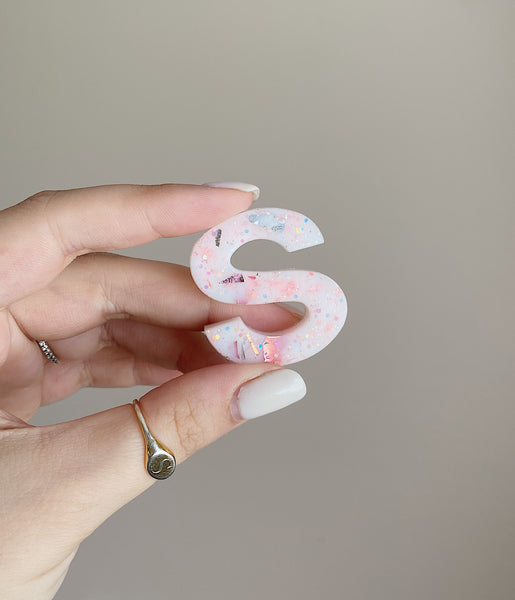 Glitter Letter Keychains
