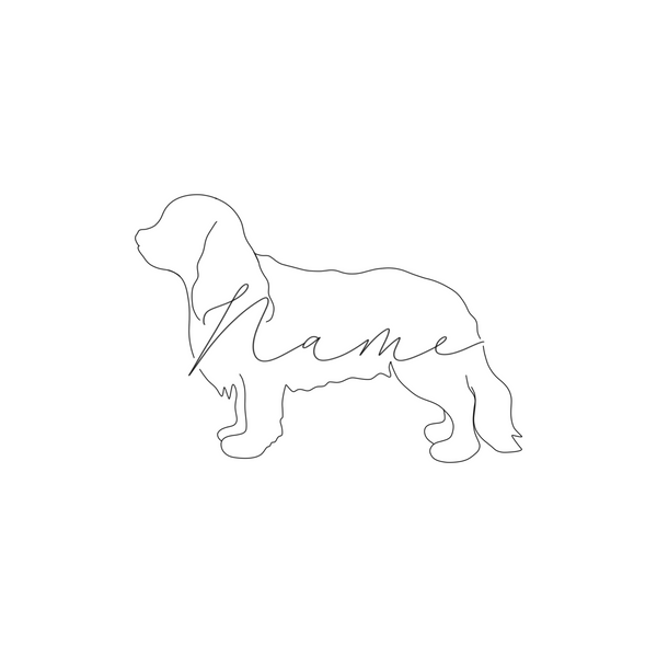 Minimalist Dog Outline | Digital and Print