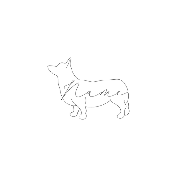 Minimalist Dog Outline | Digital and Print