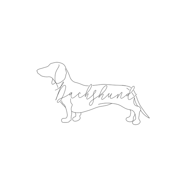 Minimalist Dog Outline | Digital and Print