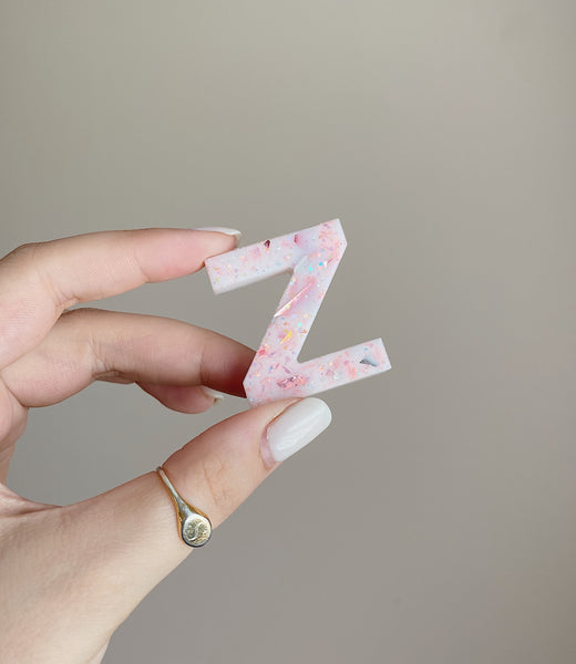 Glitter Letter Keychains