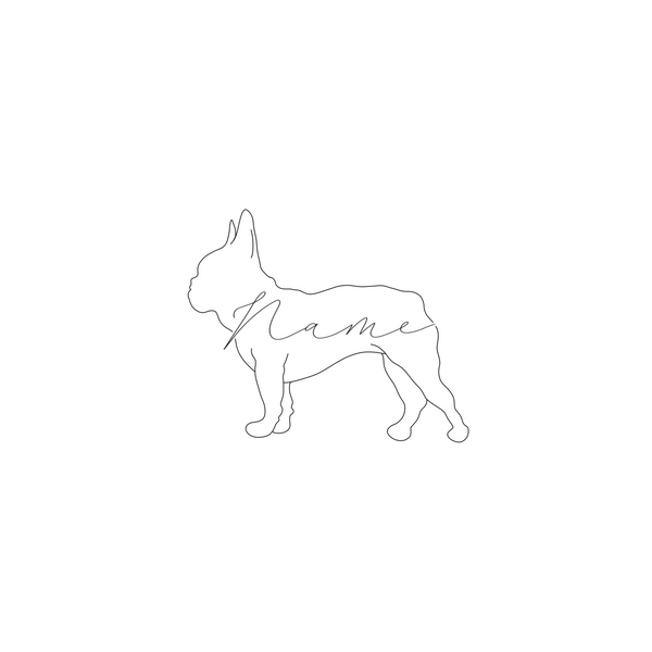 Minimalist Dog Outline | Digital and Print