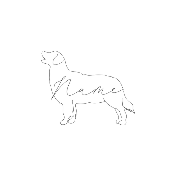 Minimalist Dog Outline | Digital and Print