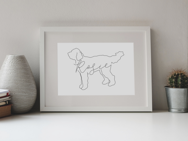 Minimalist Dog Outline | Digital and Print