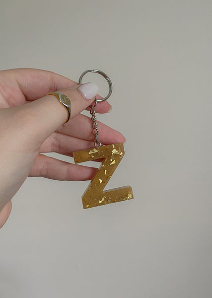 Gold Letter Keychains