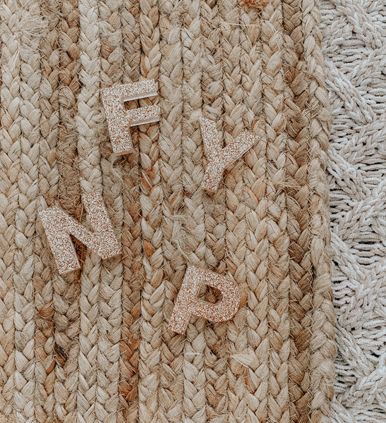 Rose Gold Letter Keychains