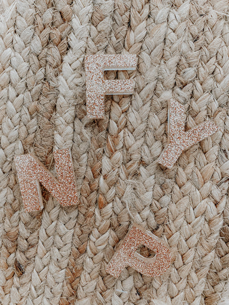 Rose Gold Letter Keychains