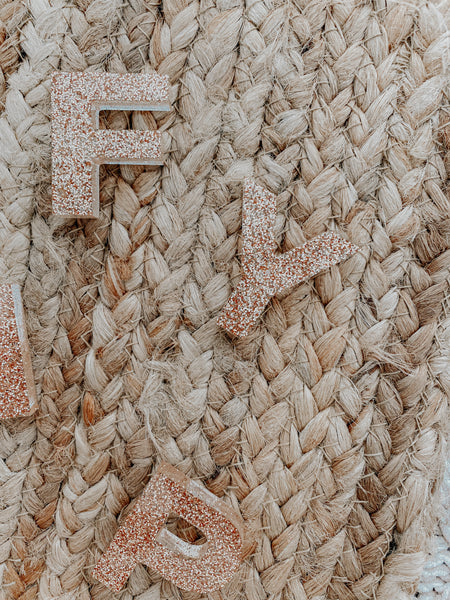 Rose Gold Letter Keychains