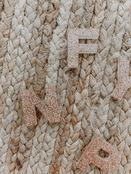 Rose Gold Letter Keychains