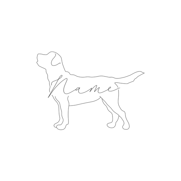 Minimalist Dog Outline | Digital and Print