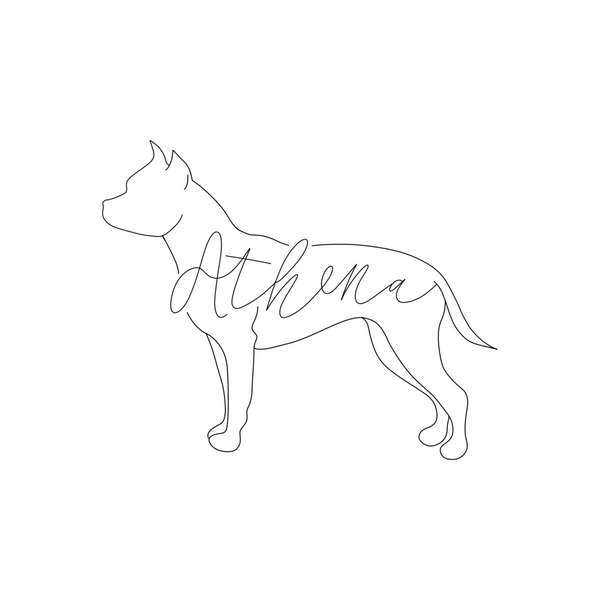 Minimalist Dog Outline | Digital and Print