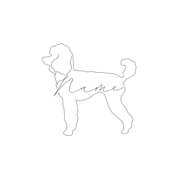 Minimalist Dog Outline | Digital and Print