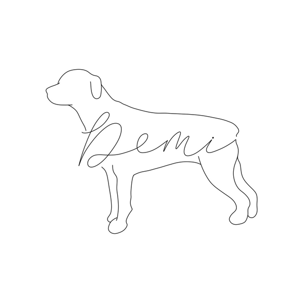 Minimalist Dog Outline | Digital and Print