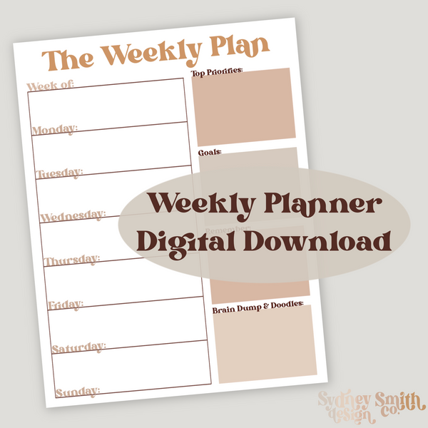 Boho Aesthetic Planner | Weekly Planner | Printable