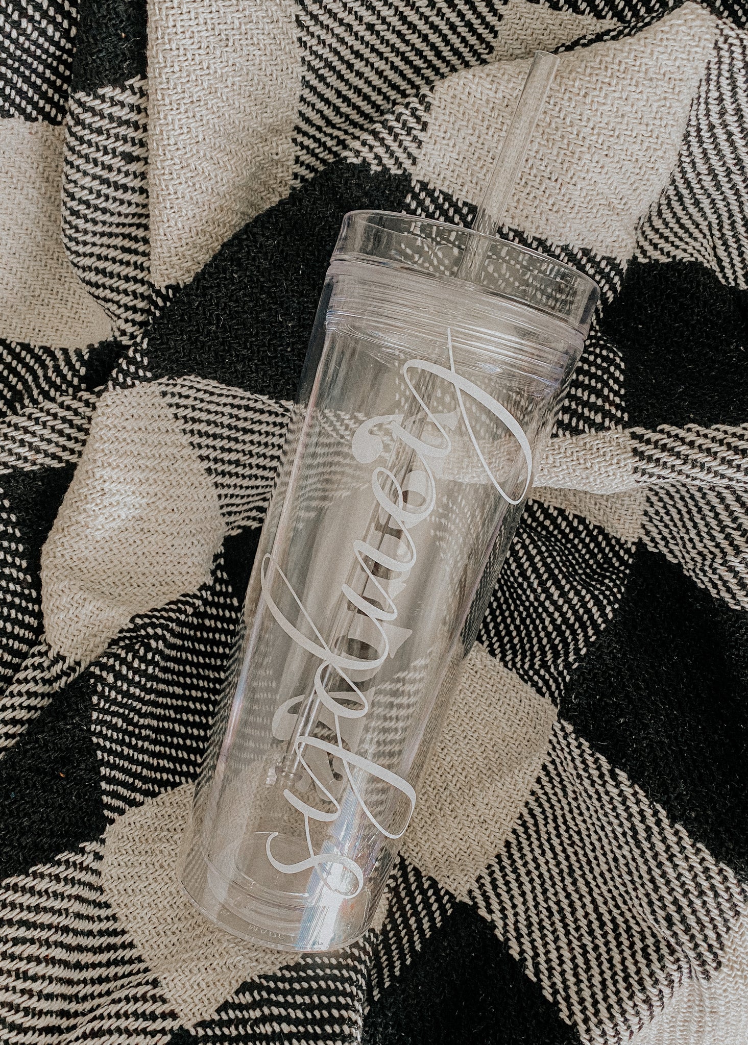 Custom Tall Tumblers w/ Straw