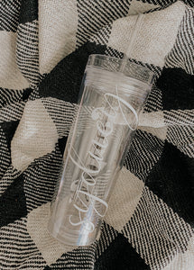 Custom Tall Tumblers w/ Straw