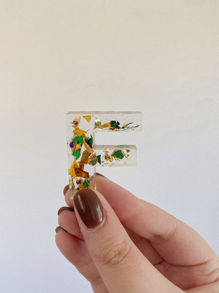 Mardi Gras Letter Keychains