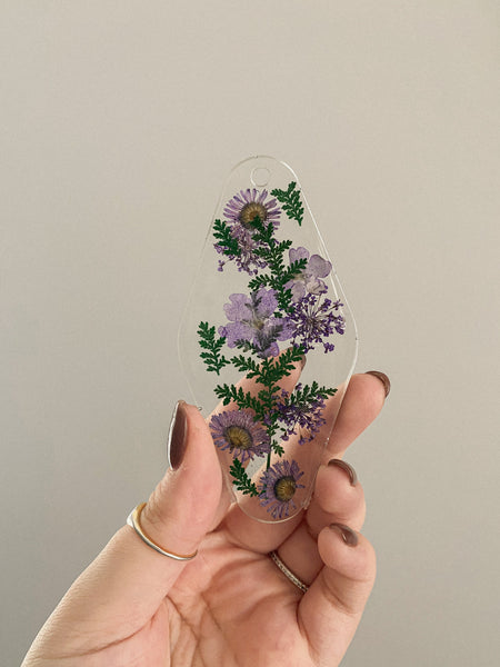 Purple Flower Motel Keychains
