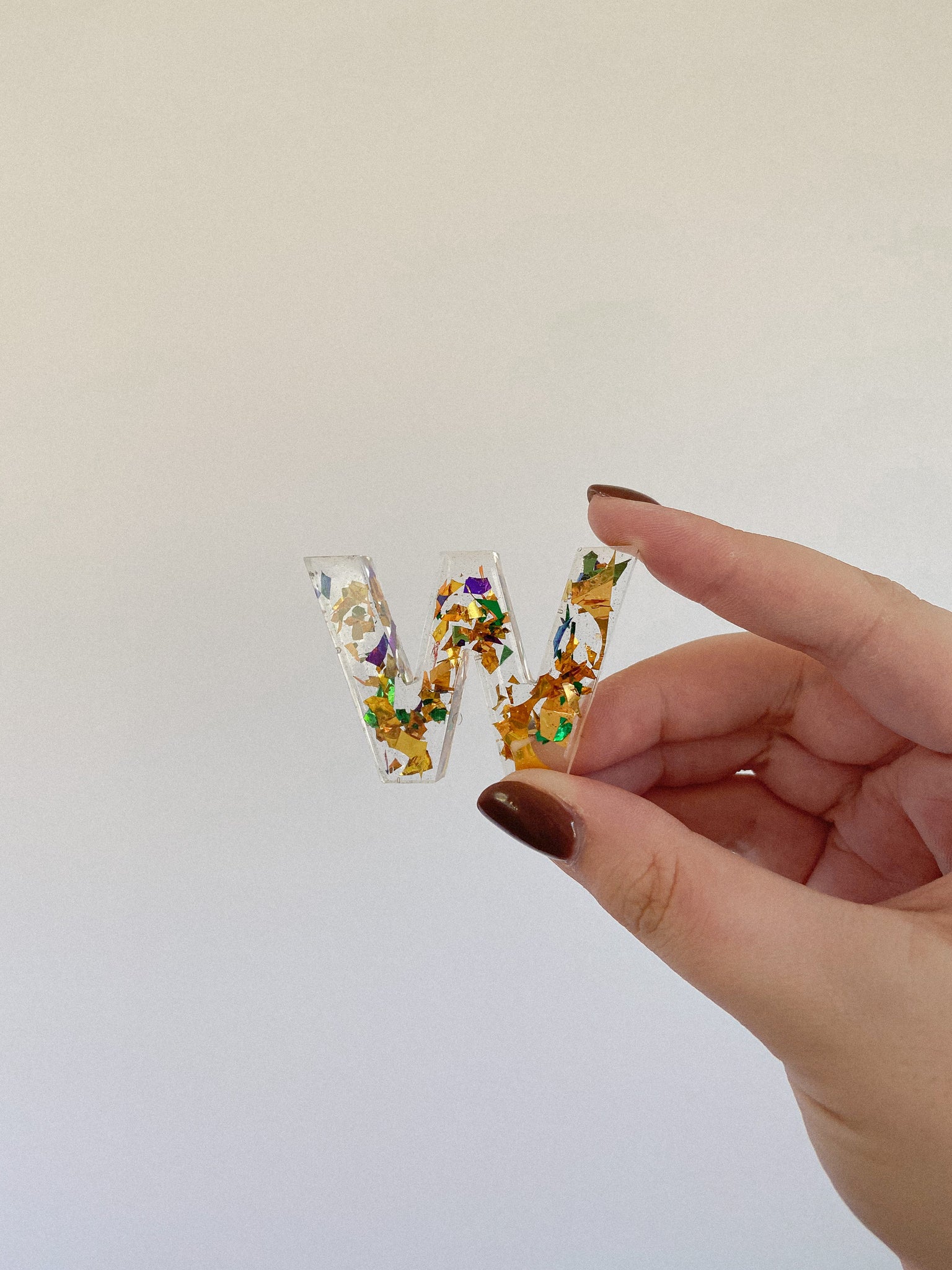 Mardi Gras Letter Keychains