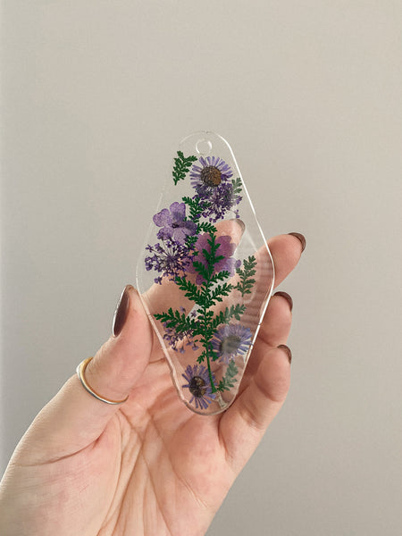 Purple Flower Motel Keychains