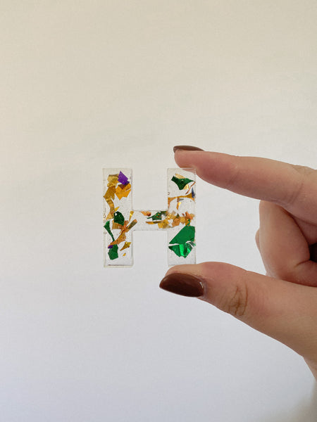 Mardi Gras Letter Keychains